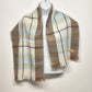 Celvin white beige fringe scarf cashmere feel