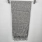 Light grey heather Charter Club 100% cashmere scarf with fringed edges