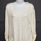 White Chelsea & Theodore pullover tunic top women’s medium rayon spandex