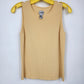 Yellow ribbed knit sleeveless tank top women’s Chico’s size 0