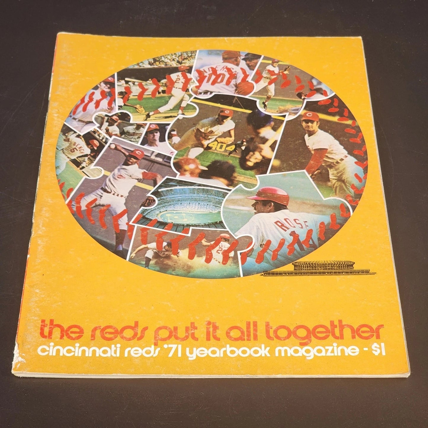 Cincinnati Reds 1971 centennial yearbook MLB vintage