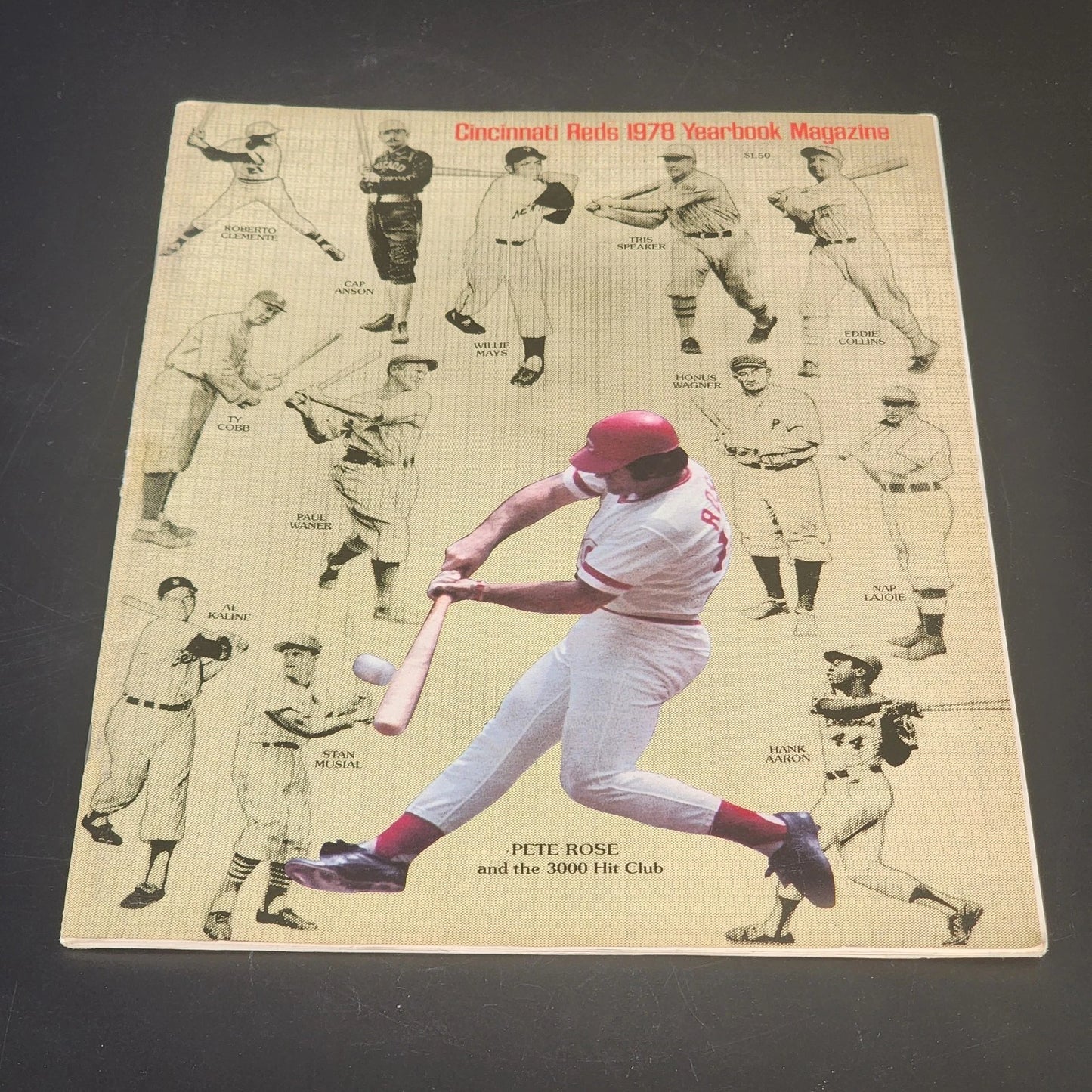 Cincinnati Reds 1978 yearbook Pete Rose 3000 hit MLB