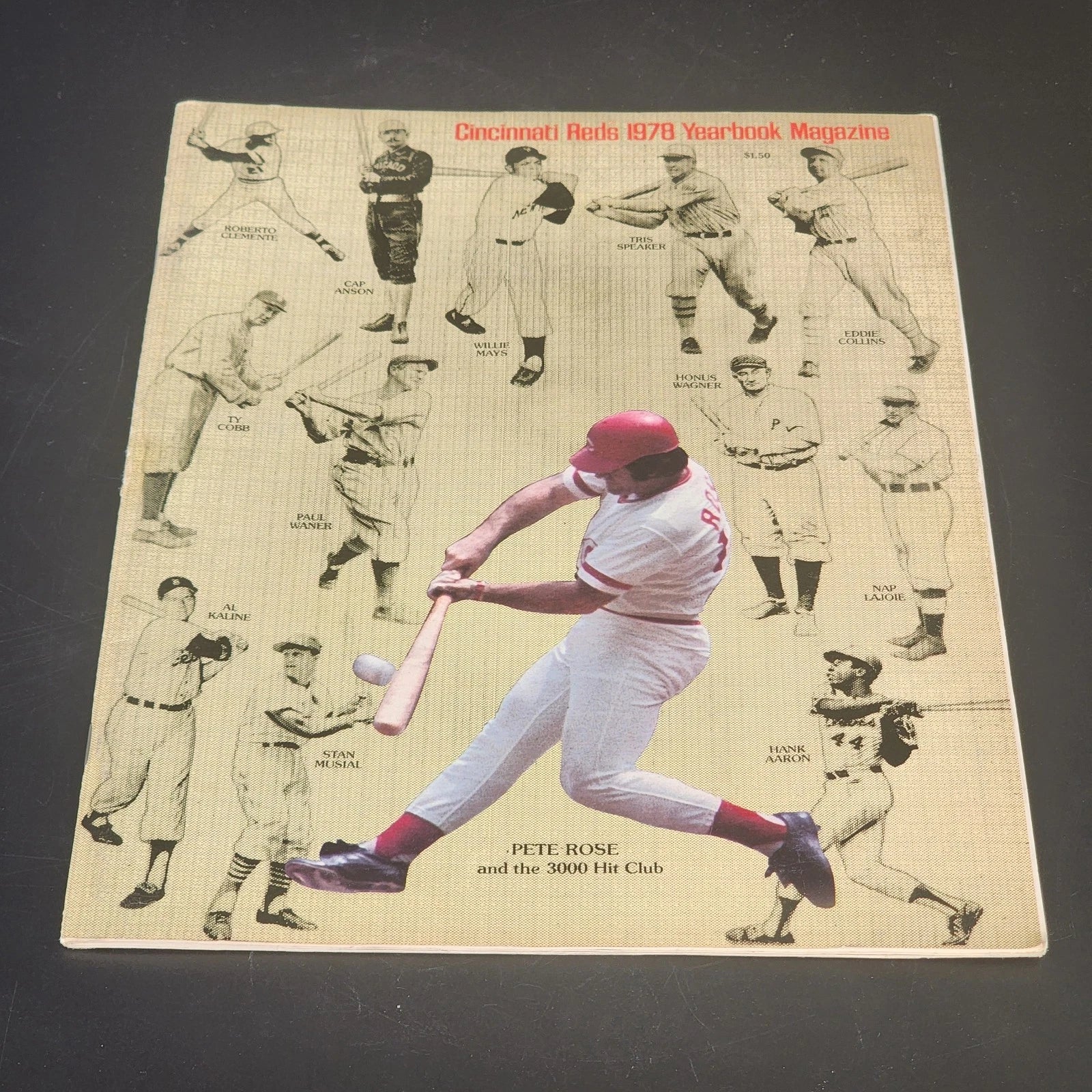 Cincinnati Reds 1978 yearbook Pete Rose 3000 hit MLB