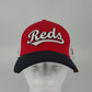 Red and white Cincinnati Reds New Era mesh trucker hat