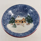 Cook's Bazaar Holly Mountain Lodge winter scene soup bowl