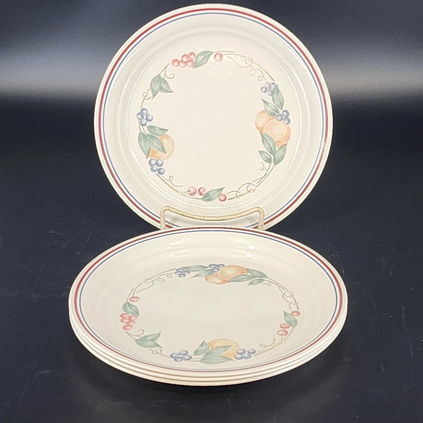 corelle abundance 8.5 luncheon plates set fruit harvest