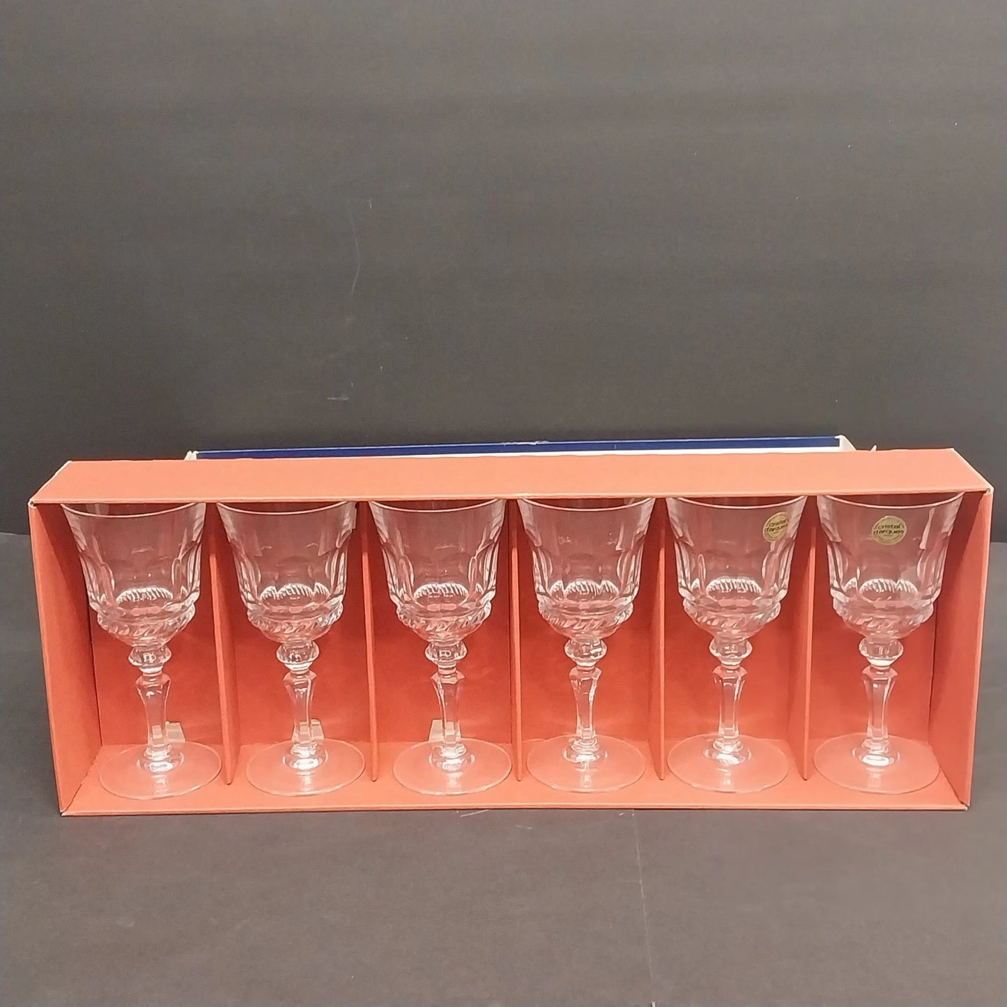Cristal D'Arques Chantilly set of 6 wine glasses