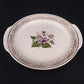 Cunningham Pickett Springviolet handled cake plate with 22K gold