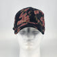 David and Young black velour baseball cap with pink floral print
