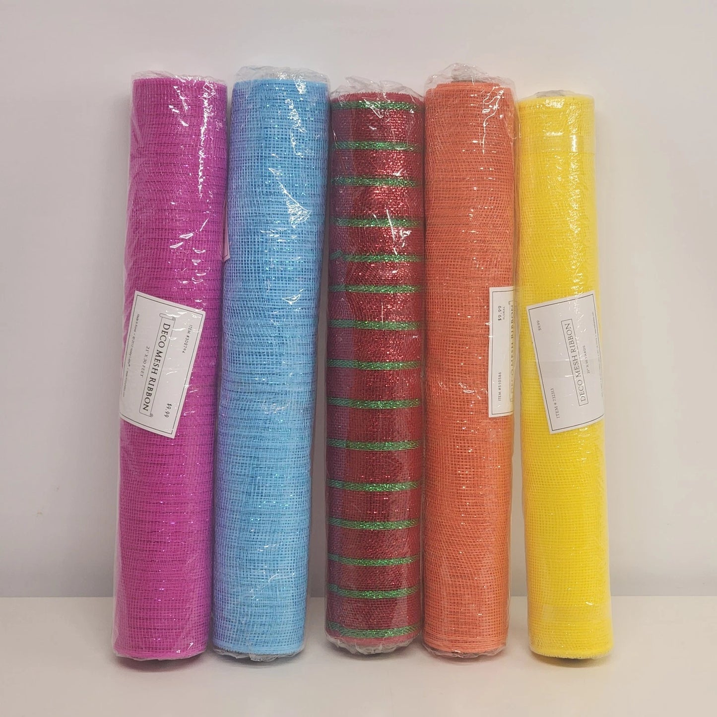 deco mesh ribbon rolls 21 inch set