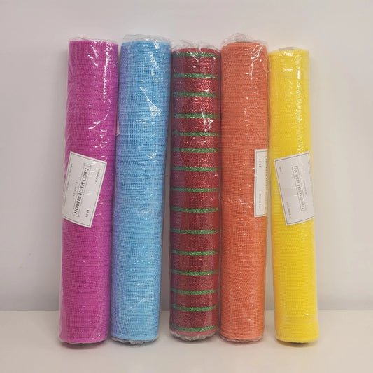 deco mesh ribbon rolls 21 inch set