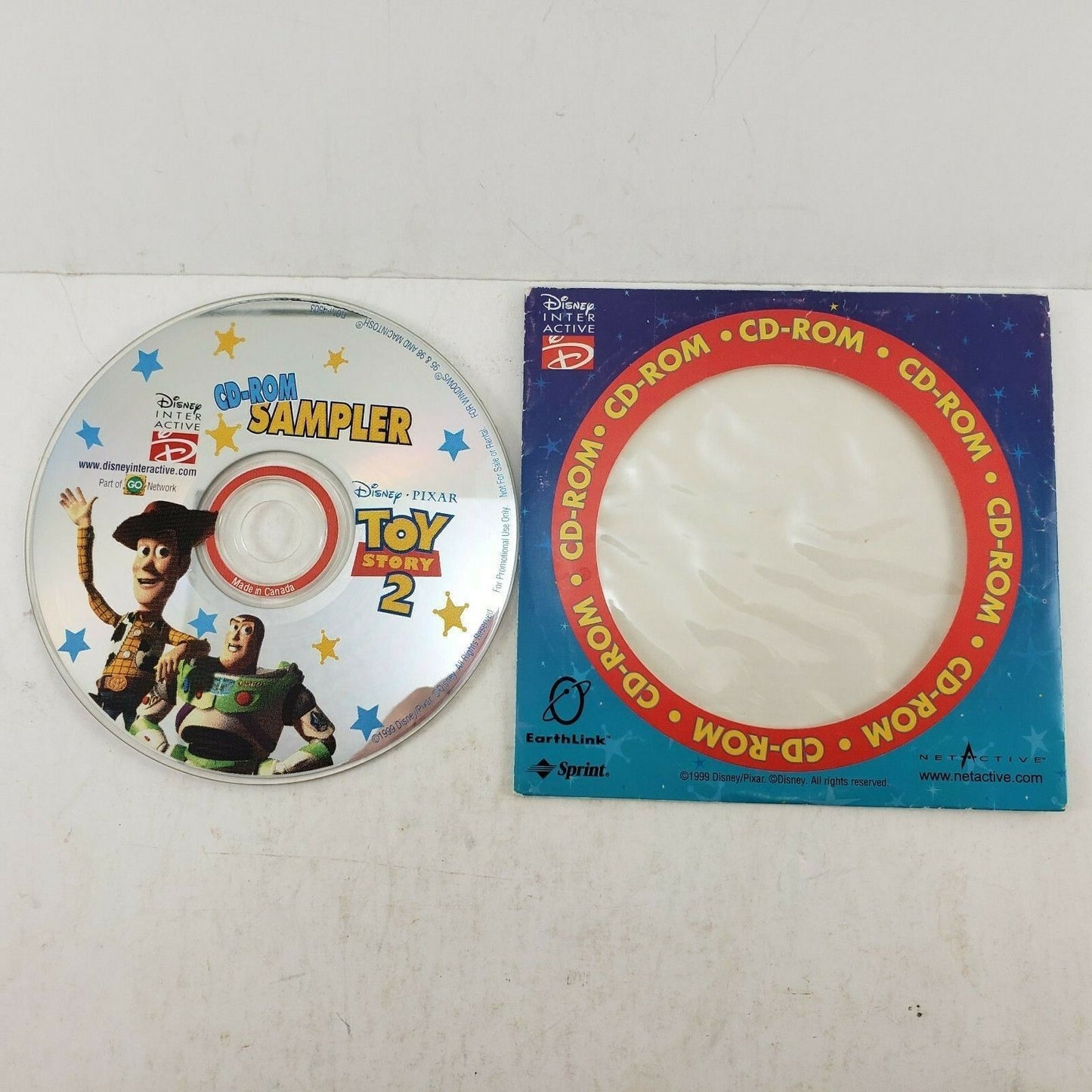 Toy Story 2 CD ROM sampler 1999 Disney Interactive