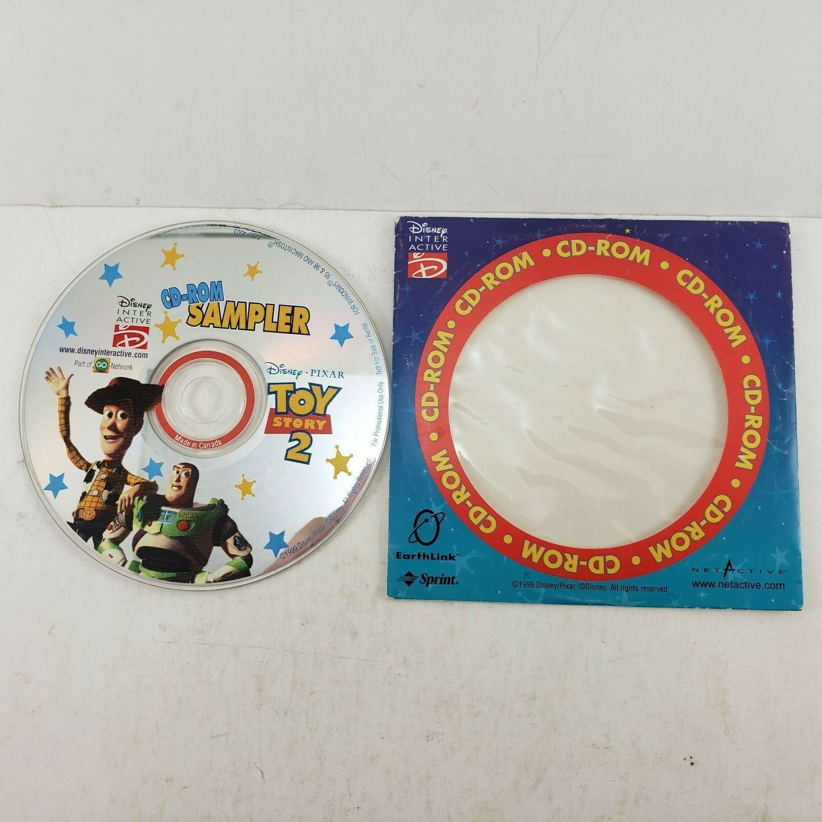 Toy Story 2 CD ROM sampler 1999 Disney Interactive