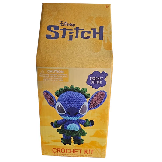 Disney Stitch crochet kit with yarn hook and stuffing