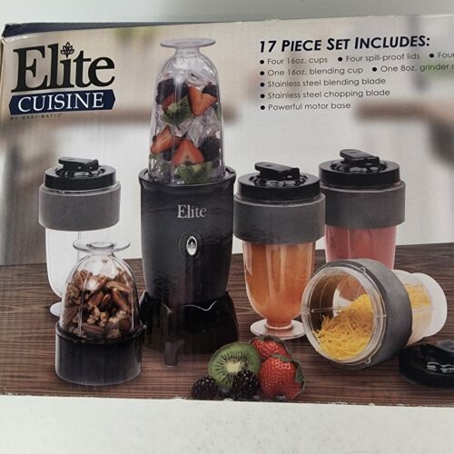 elite cuisine epb 1800 personal blender 17pc set