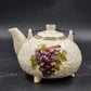 Embassy David Mellor white ceramic teapot with grapevine handle