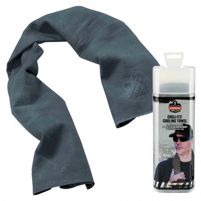 Ergodyne Chill-Its 6602 gray evaporative cooling towel
