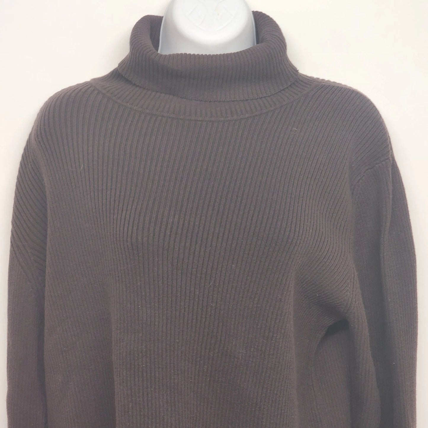 Faded Glory brown cable knit turtleneck sweater