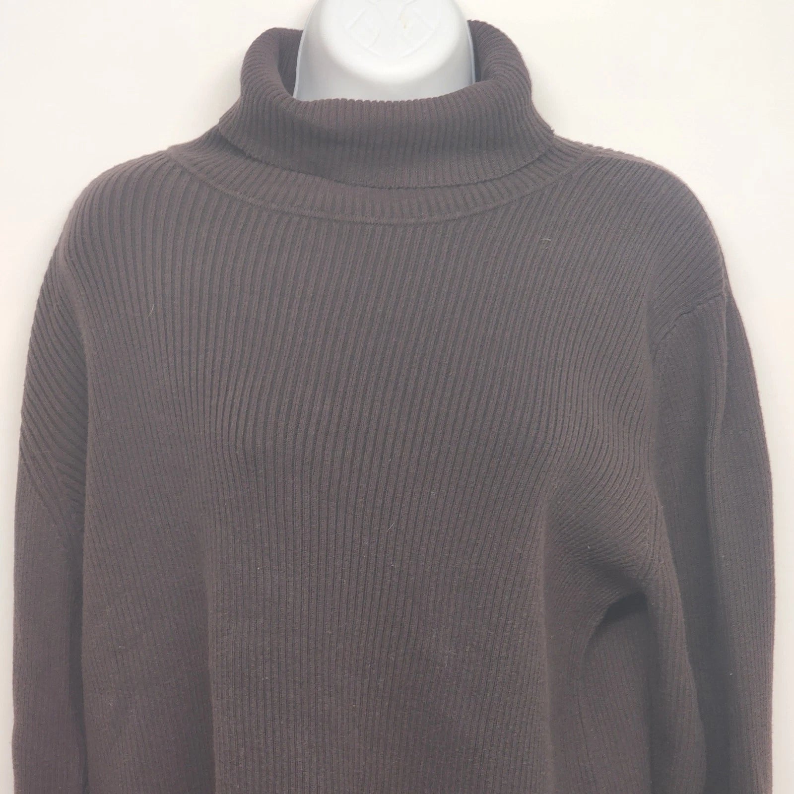 Faded Glory brown cable knit turtleneck sweater