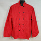 Red 2XL Fame Fabrics chef coat 10 button