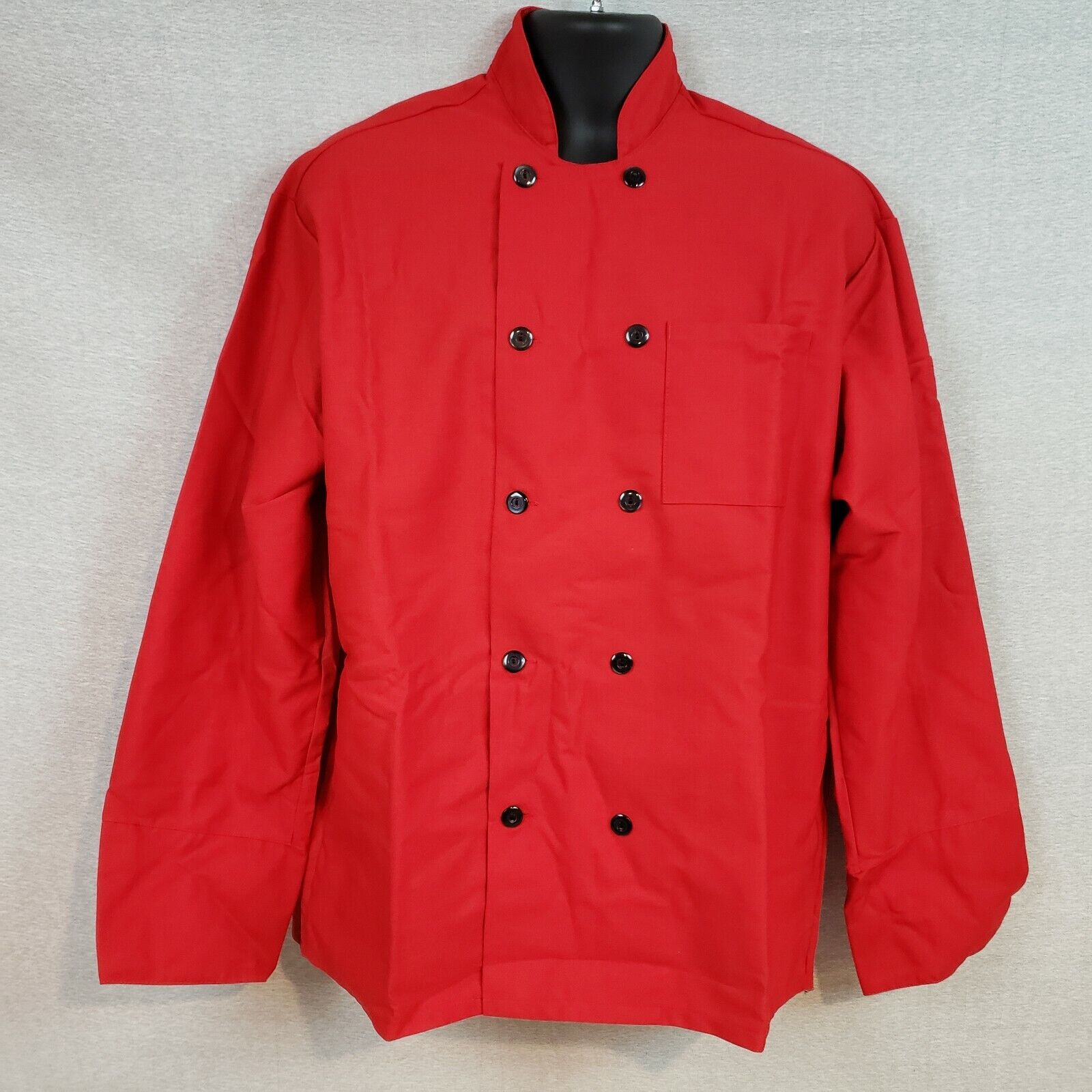 Red 2XL Fame Fabrics chef coat 10 button