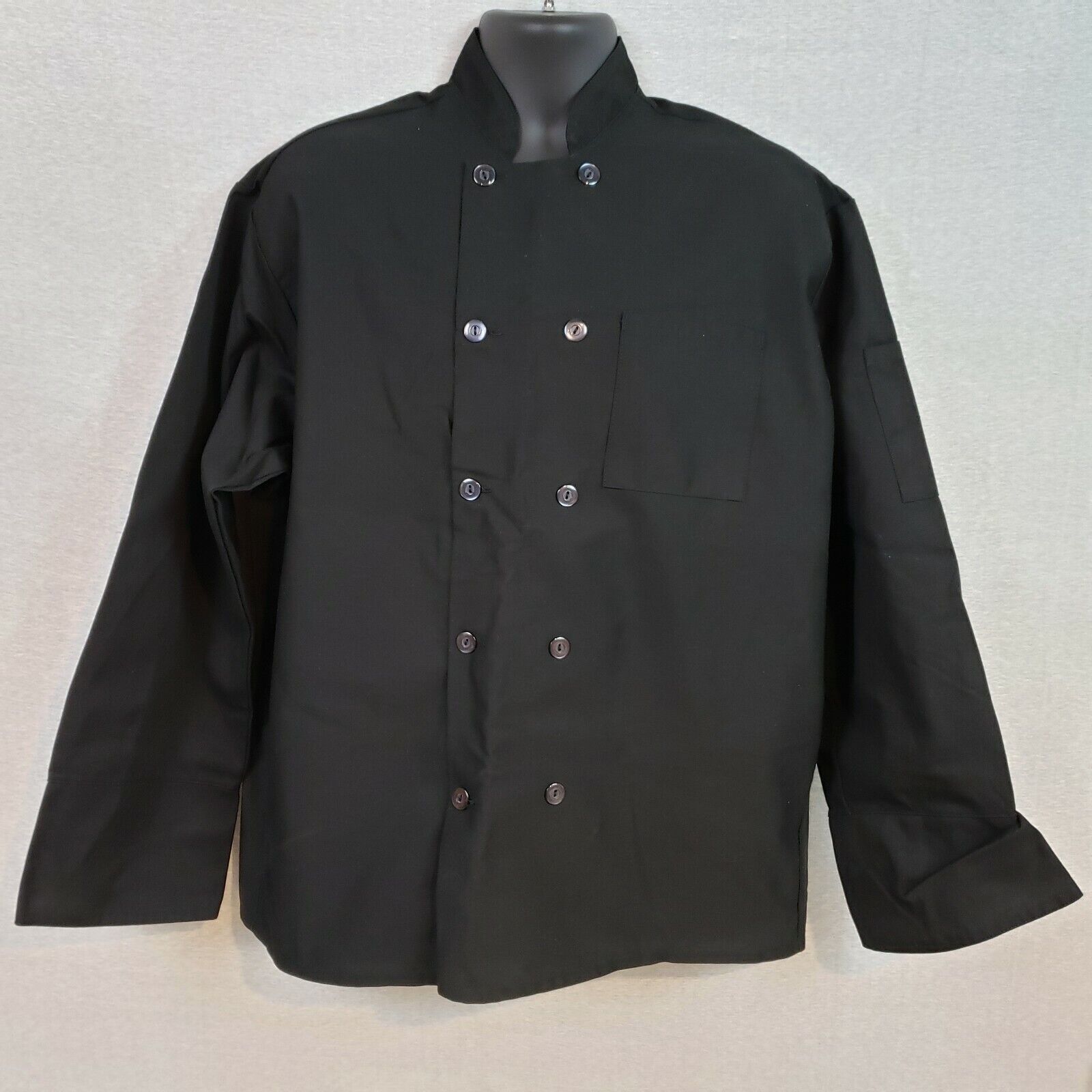 Fame Fabrics C10P black XL chef coat 10 button