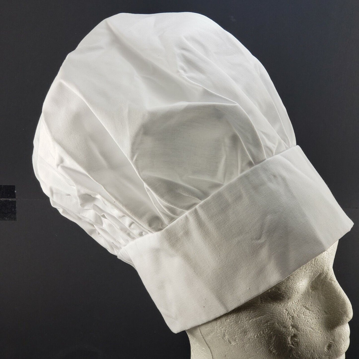 White chef hat hook loop closure C20