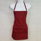 Burgundy Fame Fabrics F2 bib apron two pockets