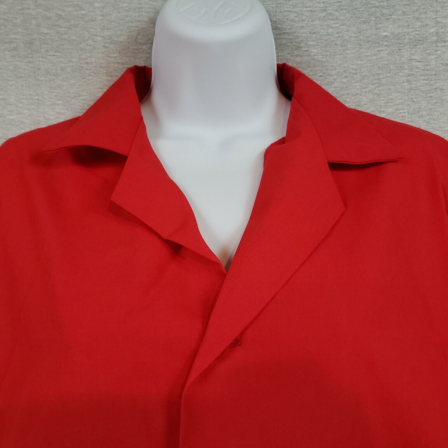 Red unisex server smock uniform with pockets by Fame Fabrics