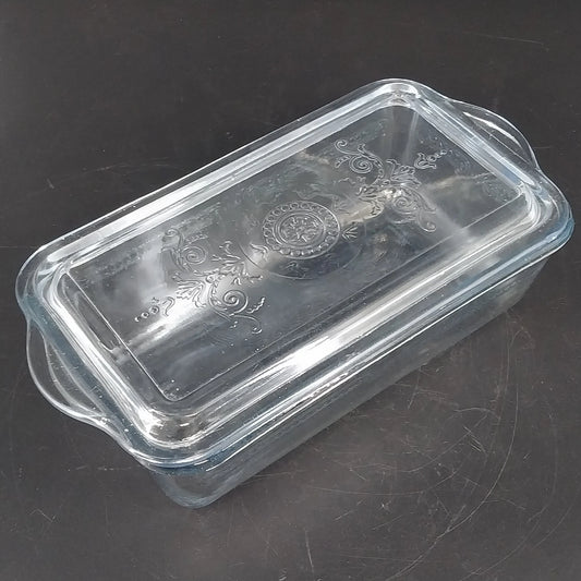 Anchor Hocking Fire-King Sapphire Blue Philbe 1 quart refrigerator dish with lid