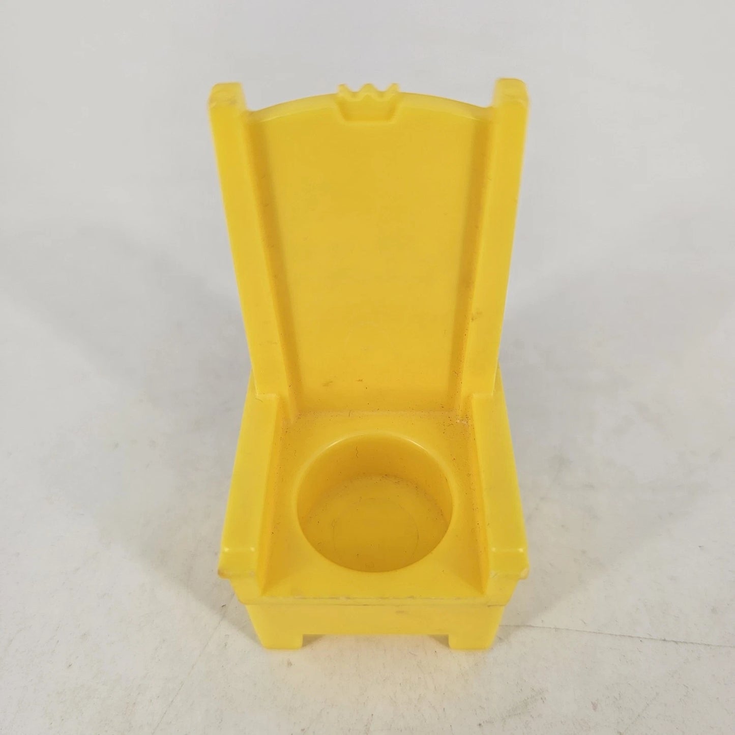 Yellow Fisher Price Little People castle throne chair 1974 vintage toy