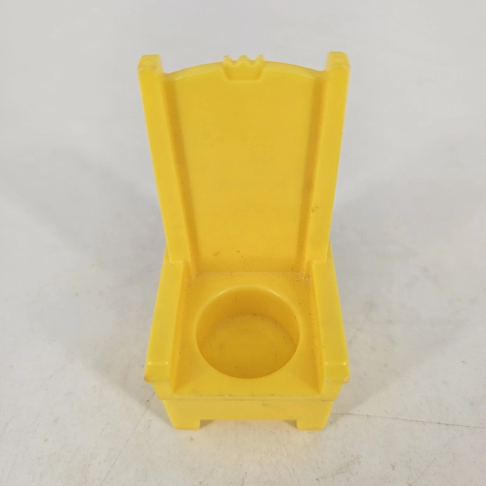 Yellow Fisher Price Little People castle throne chair 1974 vintage toy