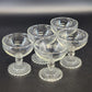 Set of 5 Anchor Hocking bubble foot champagne glasses clear glass