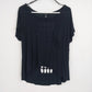 Forever 21 black high low cutout back top women's large