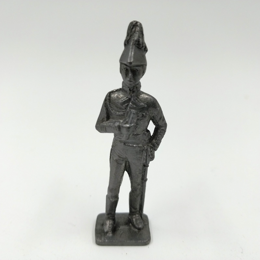 Pewter miniature figure of a French Imperial Army officer from 1815.