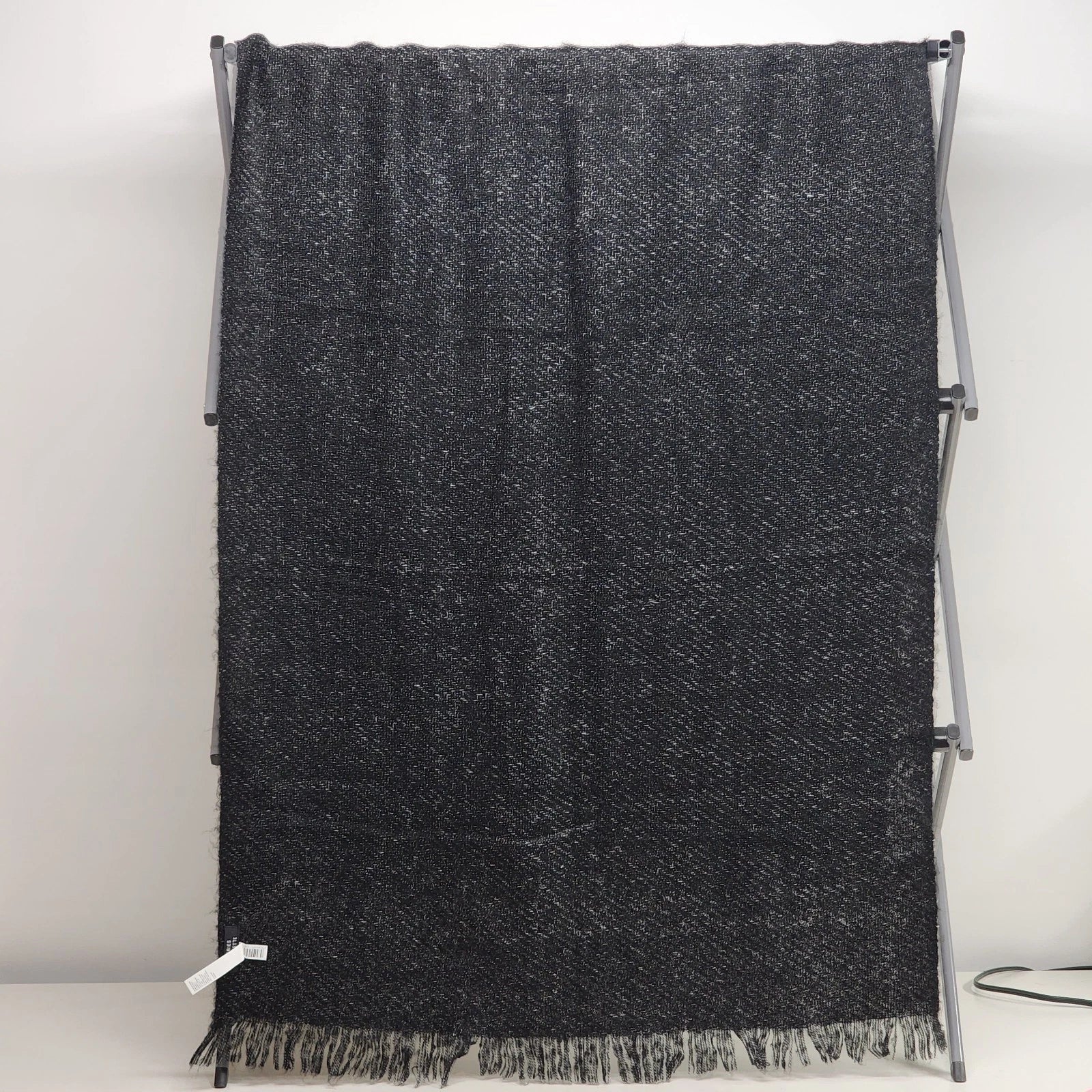 Galeries Lafayette Paris black and white oversized scarf shawl wrap