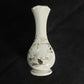 White porcelain bud vase scalloped edge Japan George Good 6.5in