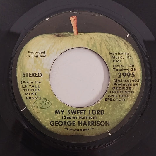 George Harrison My Sweet Lord 45 RPM Apple Records vinyl single