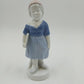 6.5 inch Gerold Porzellan porcelain school girl figurine in blue dress