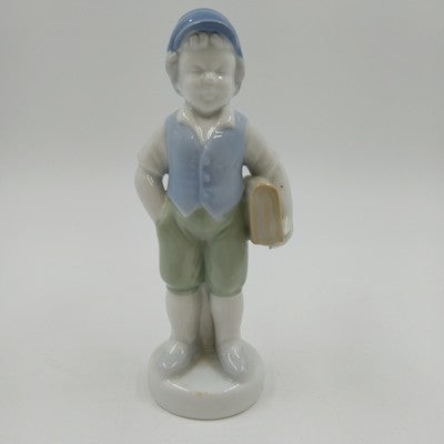 6.5 inch Gerold Porzellan porcelain schoolboy figurine with satchel