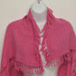 Glentex pink rebozo scarf cotton fringe