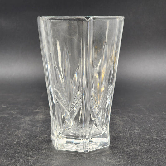 Vintage Gorham Avon 6.5 inch clear lead crystal vase with cut design
