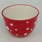 Hallmark red polka dot ceramic bowl
