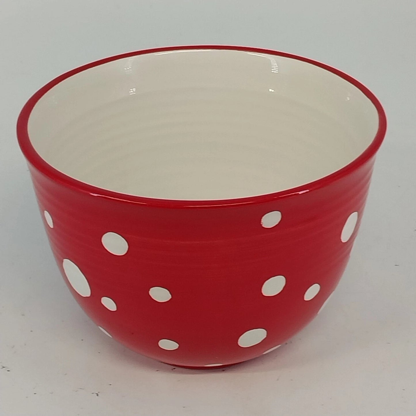 Hallmark red polka dot ceramic bowl