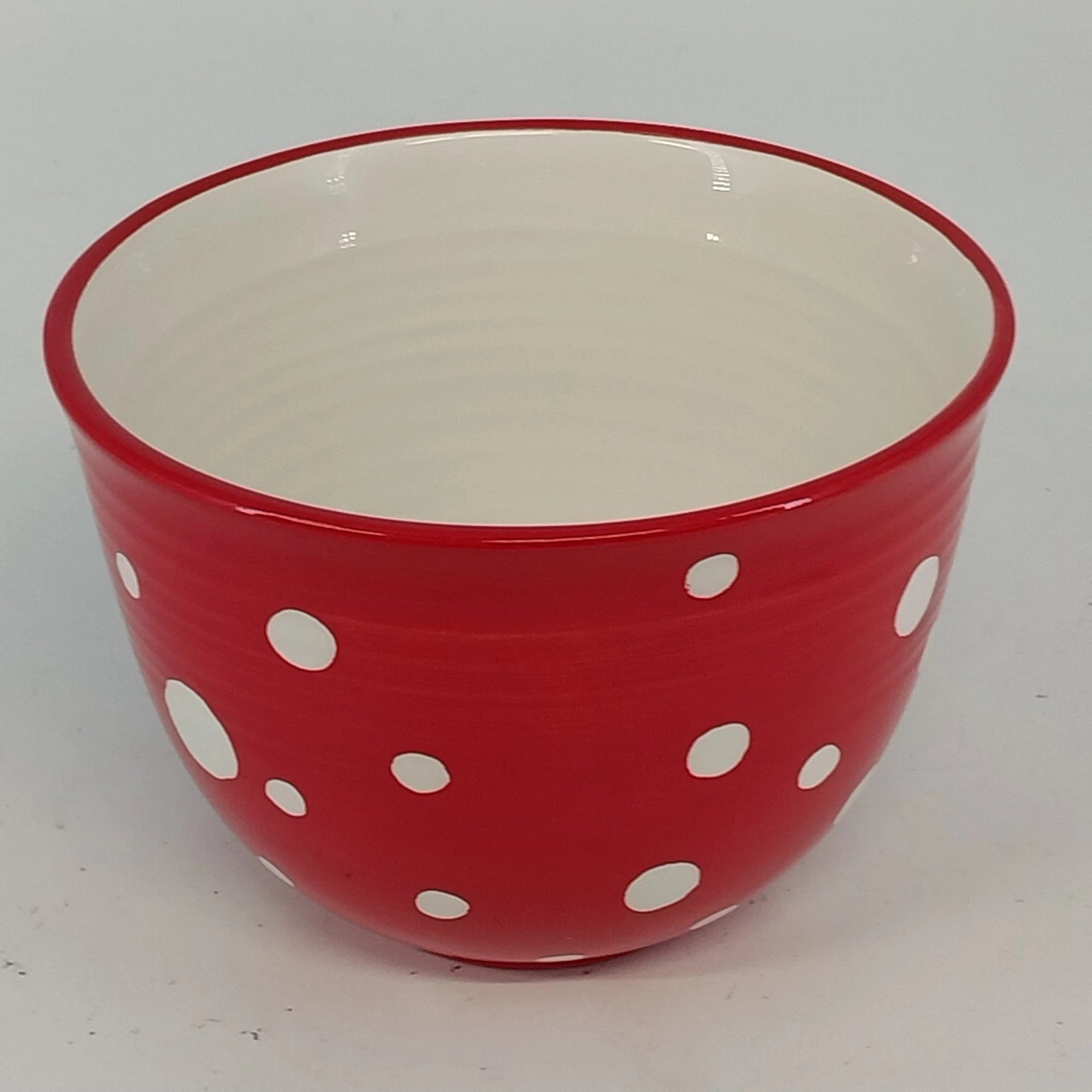Hallmark red polka dot ceramic bowl