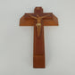 Hand carved Catholic sick call crucifix with holy water and candles