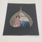 Hand painted Madonna and Child artwork on a genuine Peepal skeleton leaf