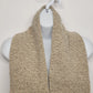 beige hand woven wool scarf fringe