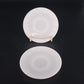 Vintage Hazel Atlas white milk glass saucers with grape floral design