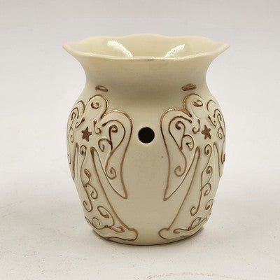 White and gold Heavenly Scentsy wall plug-in wax warmer with angel design